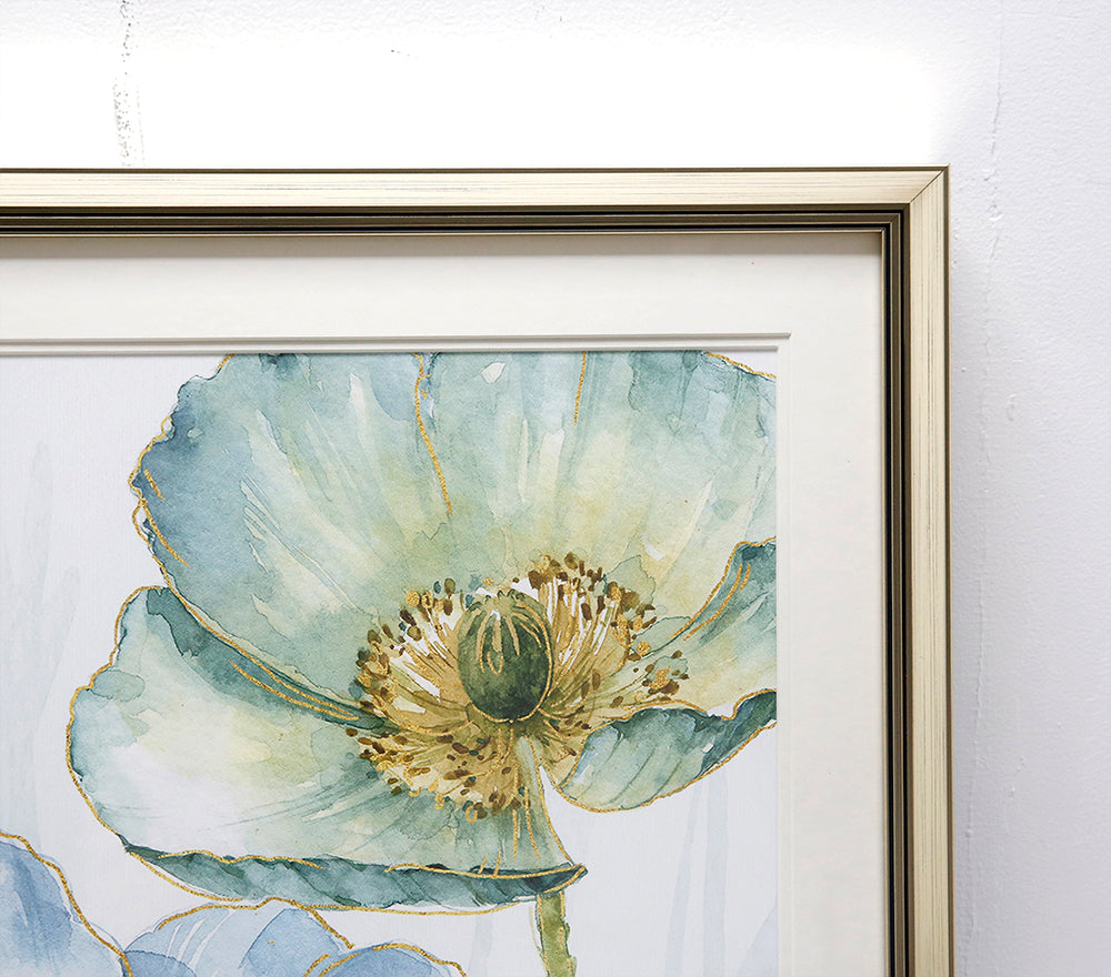 Blue flowers IV Wall art ASJA1191A - 60*60cm