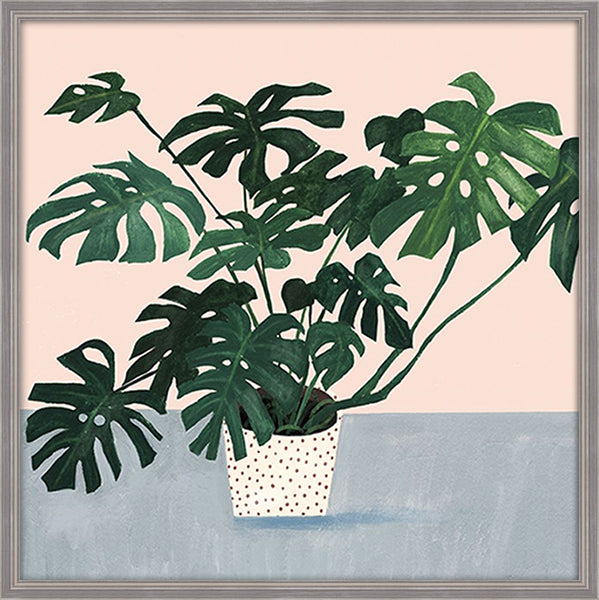 monstera deliciosa art Pink Monstera Deliciosa Wall art