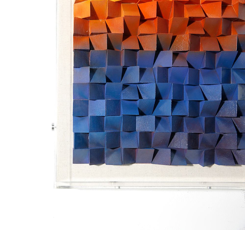 Wooden blocks I wall art 3D art BDOC1002B - 40*50cm