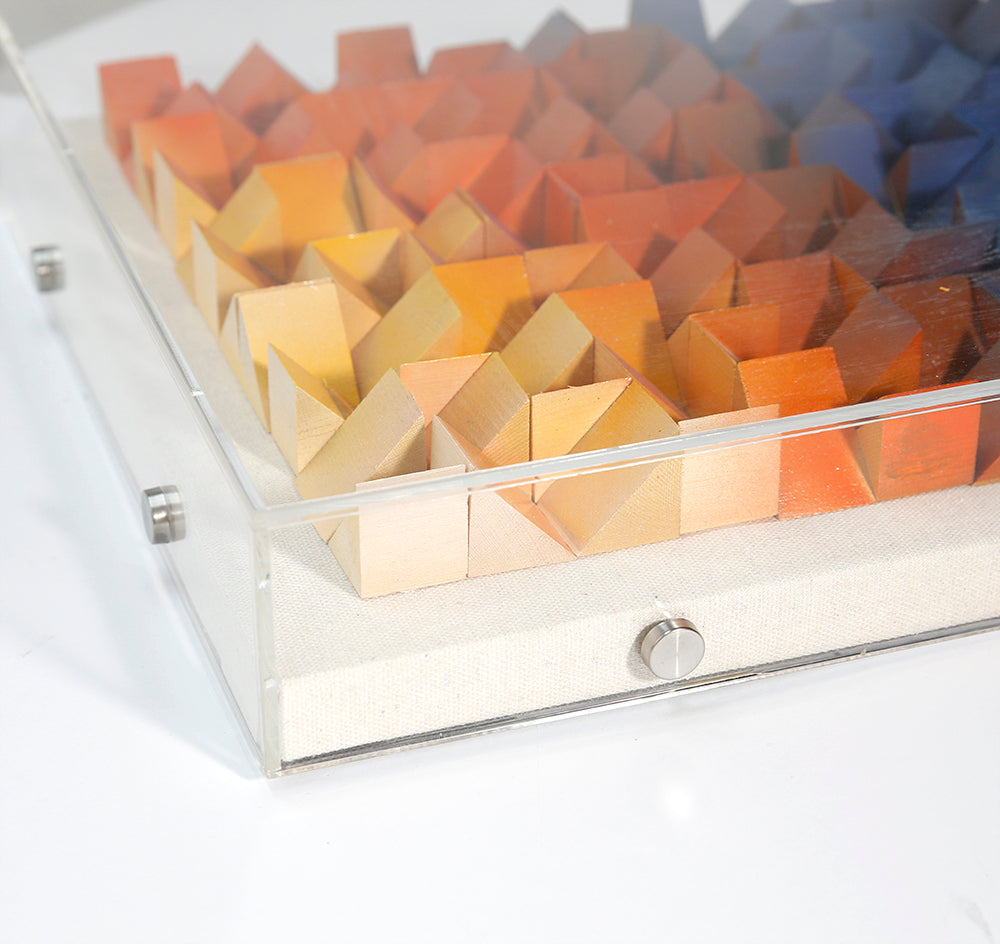 Wooden blocks I wall art 3D art BDOC1002B - 40*50cm