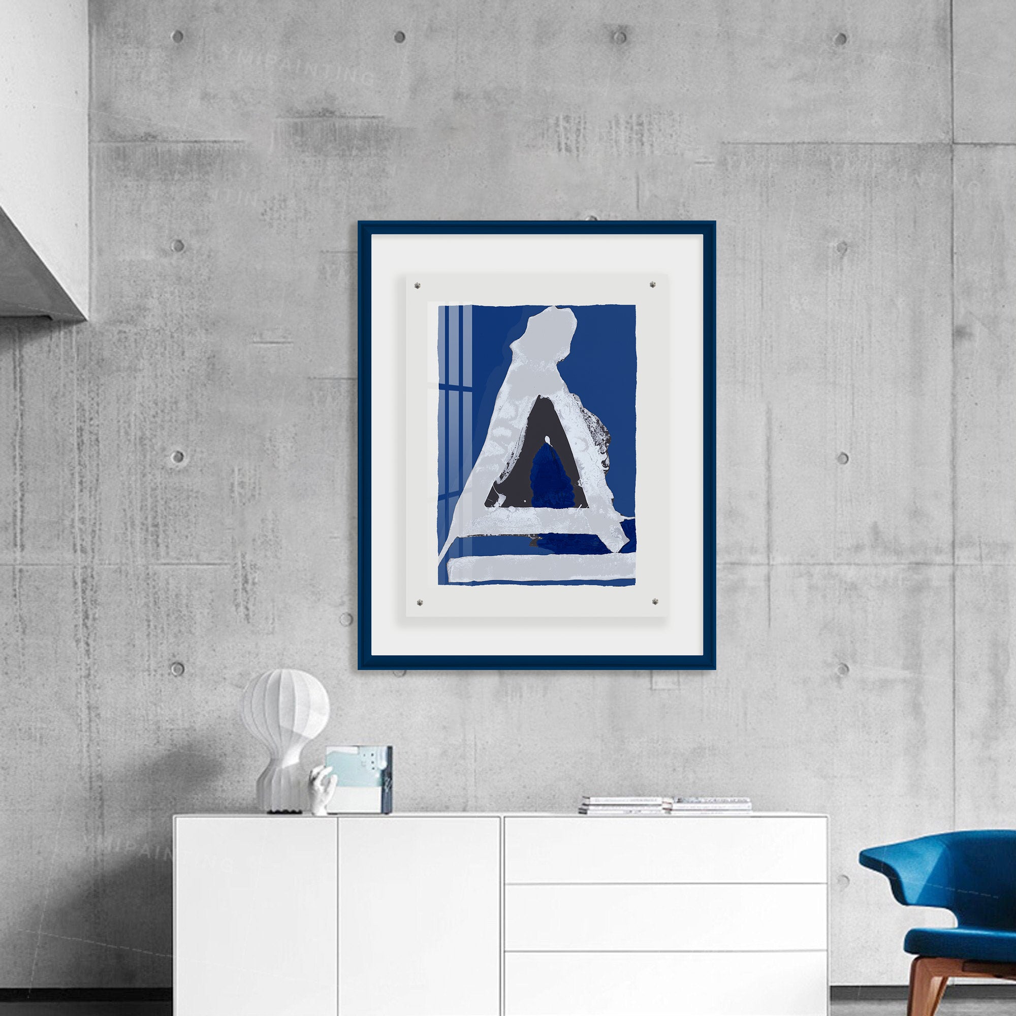 Navy Triangle Wall art CACA0001A - 40*50cm