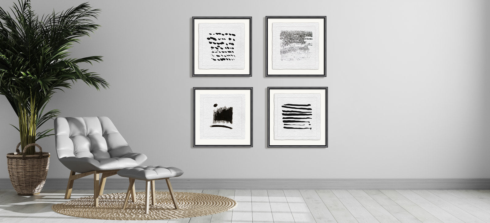 Black and white III CSBA1090B - 50*50cm