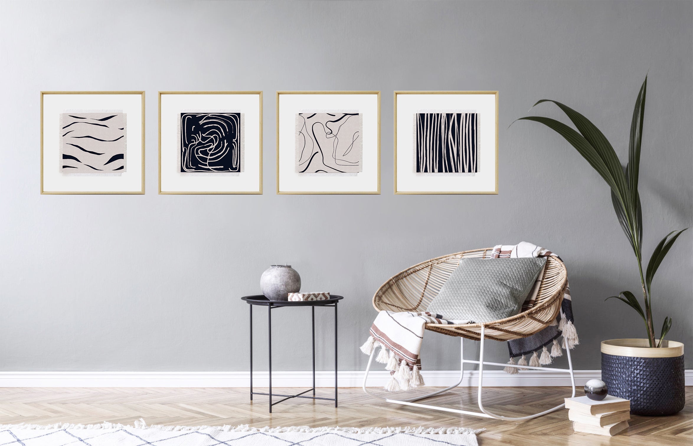 Abstract line art I Wall art CSBA1099A - 50*50cm