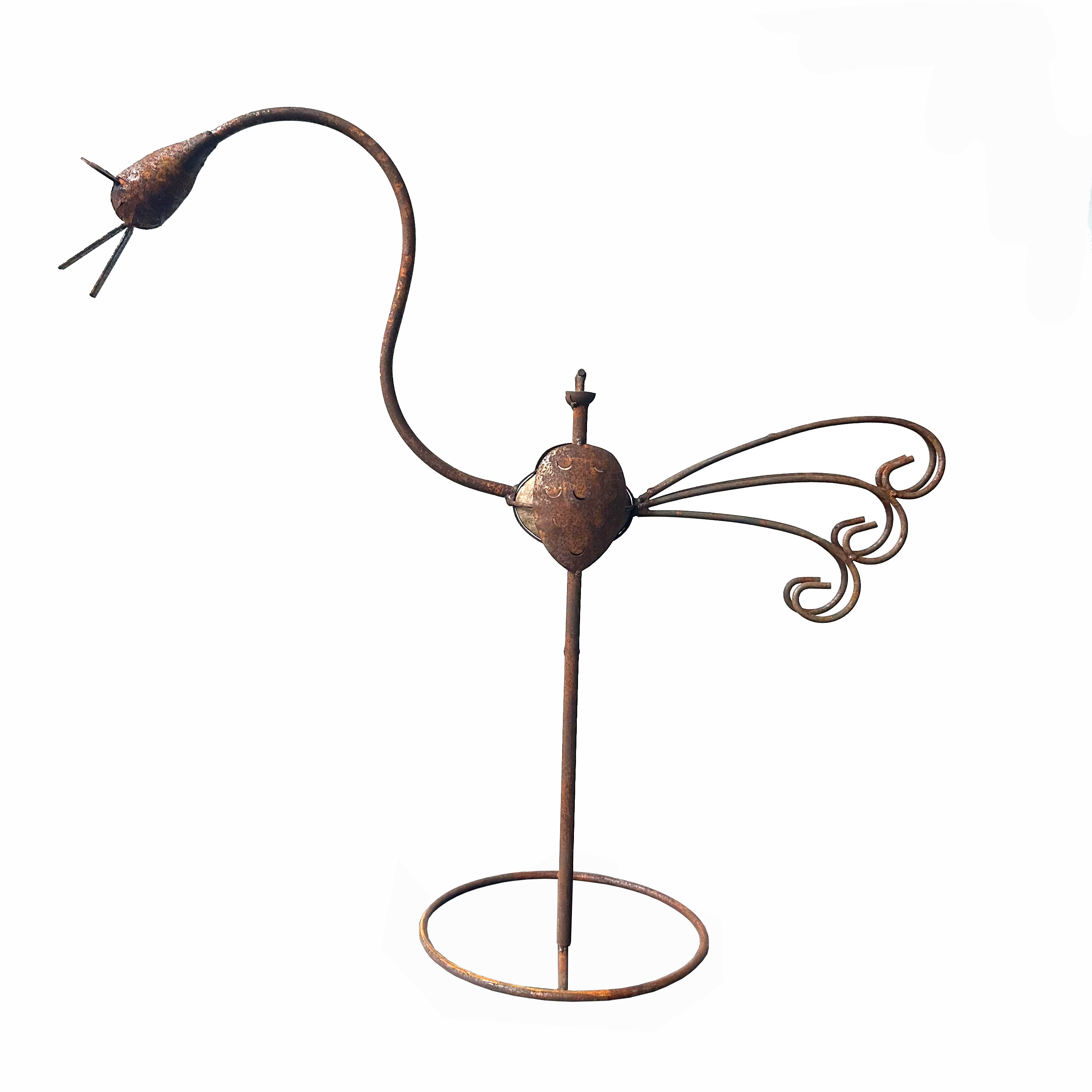 GRG069B - Balancing dancing bird - Natural Rusted