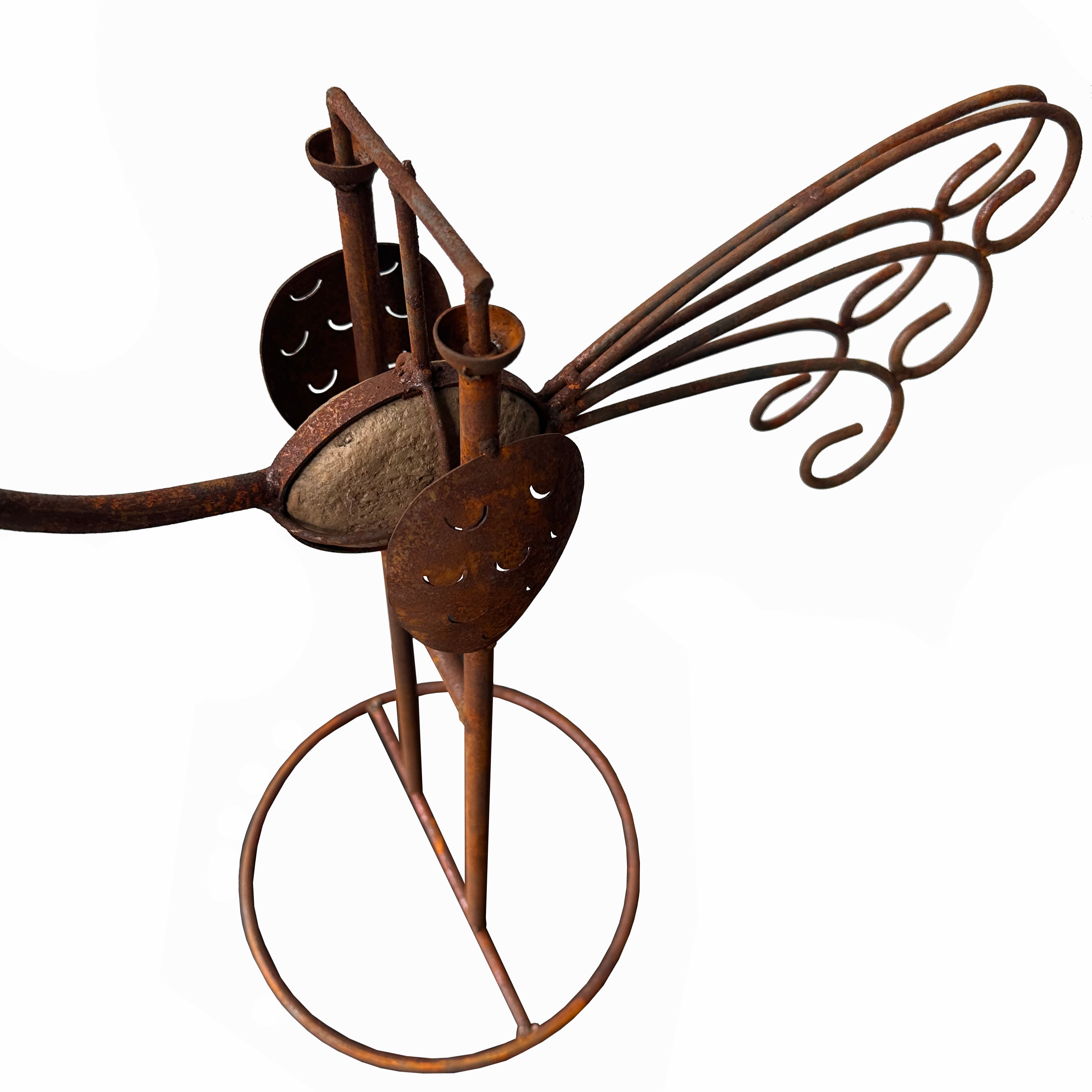 GRG069B - Balancing dancing bird - Natural Rusted