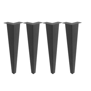 G800412-A-410mm Cone Coffee Table Legs, Black Powder Coated, Set/4