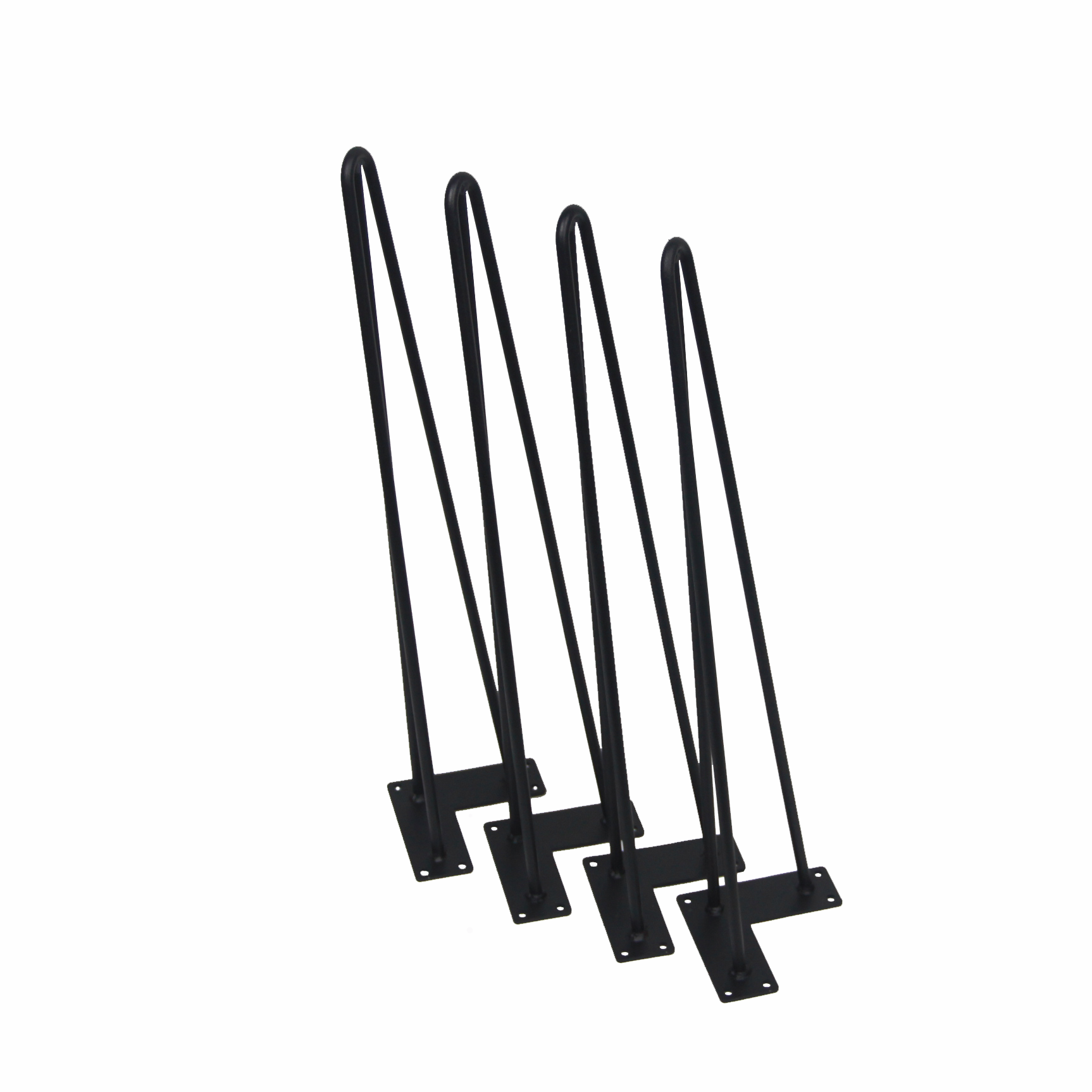 W5032B Reinforced 3-rod Hairpin leg 55cm -Black powder coated