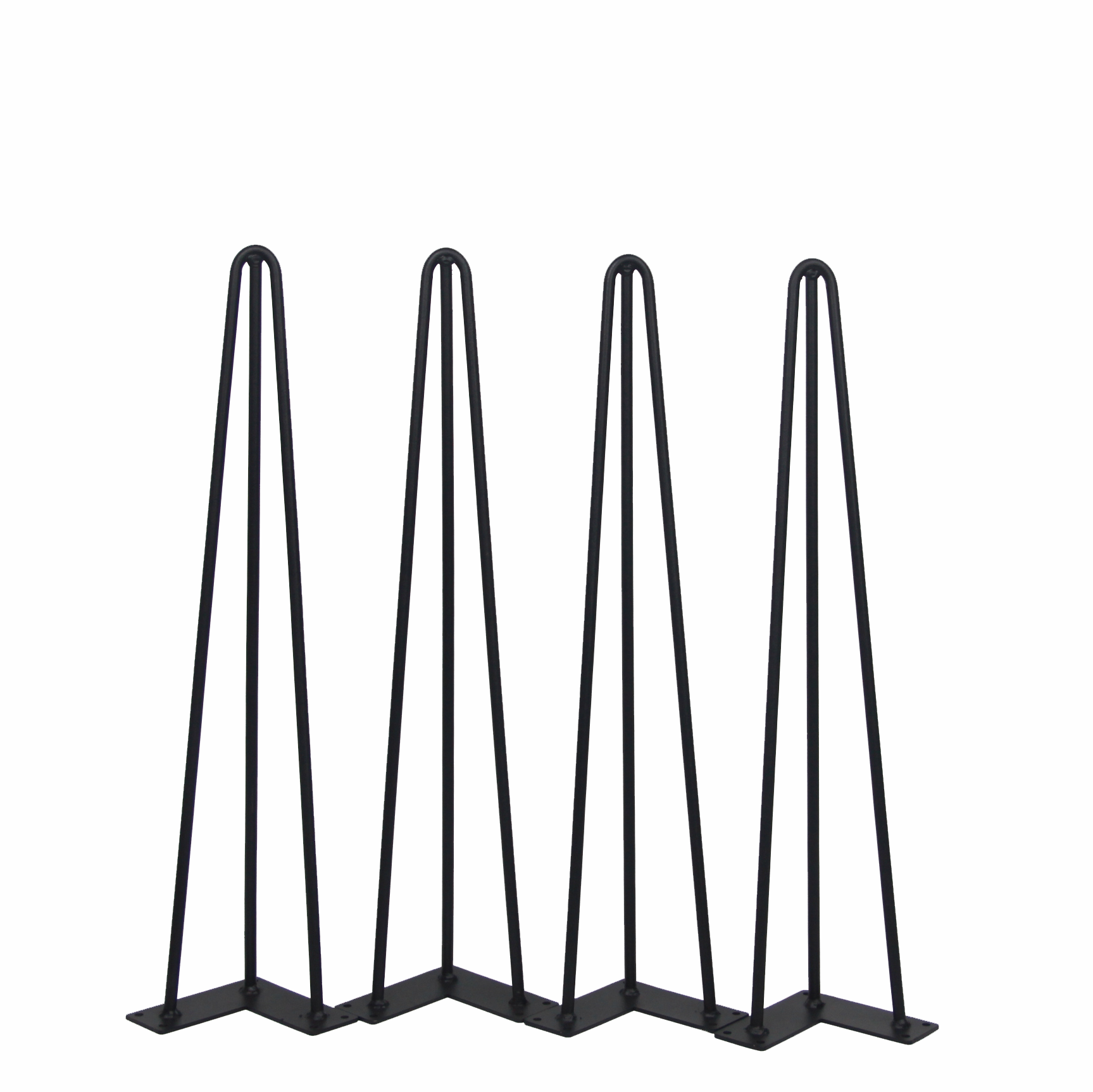 W5032B Reinforced 3-rod Hairpin leg 55cm -Black powder coated