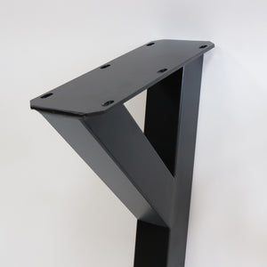 G800591  Y-shape Dining Table Legs 710mm H, Black Powder Coated, Set/4