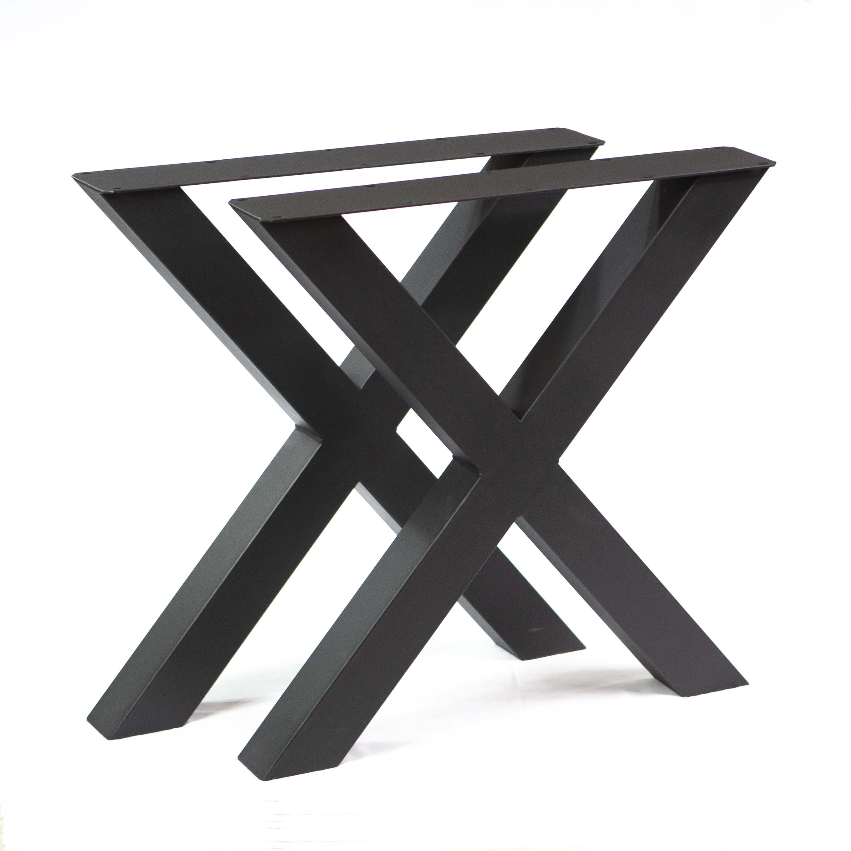 SS004 Strong X Shape Dining Table Legs (For heavy table tops), 1 Pair, 71cm x 71cm