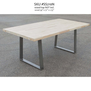 SS210N2 Trapezoid Dining Table legs, Narrow Top, 1 Pair 71cm X 58.5cm