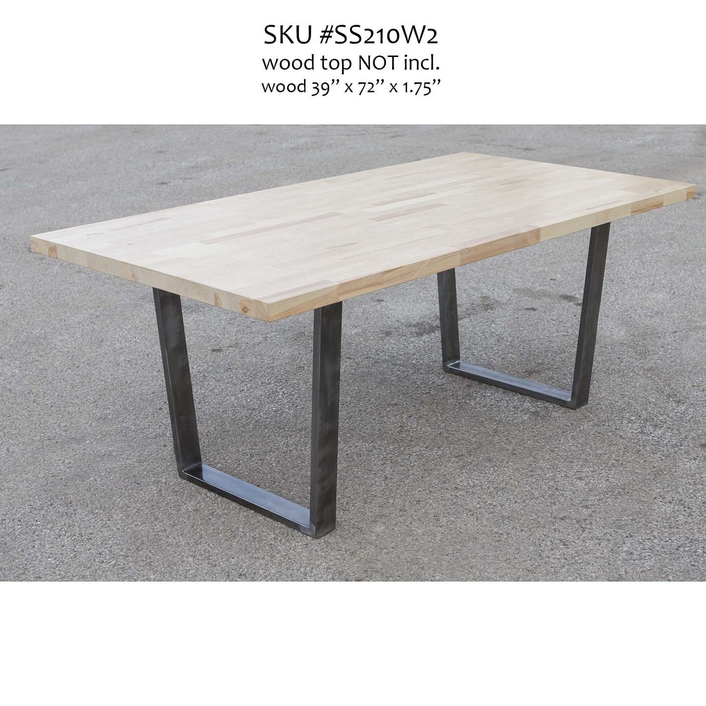 SS210W2 Trapezoid Dining Table legs, Wide Top, 1 Pair 71cm X 71cm