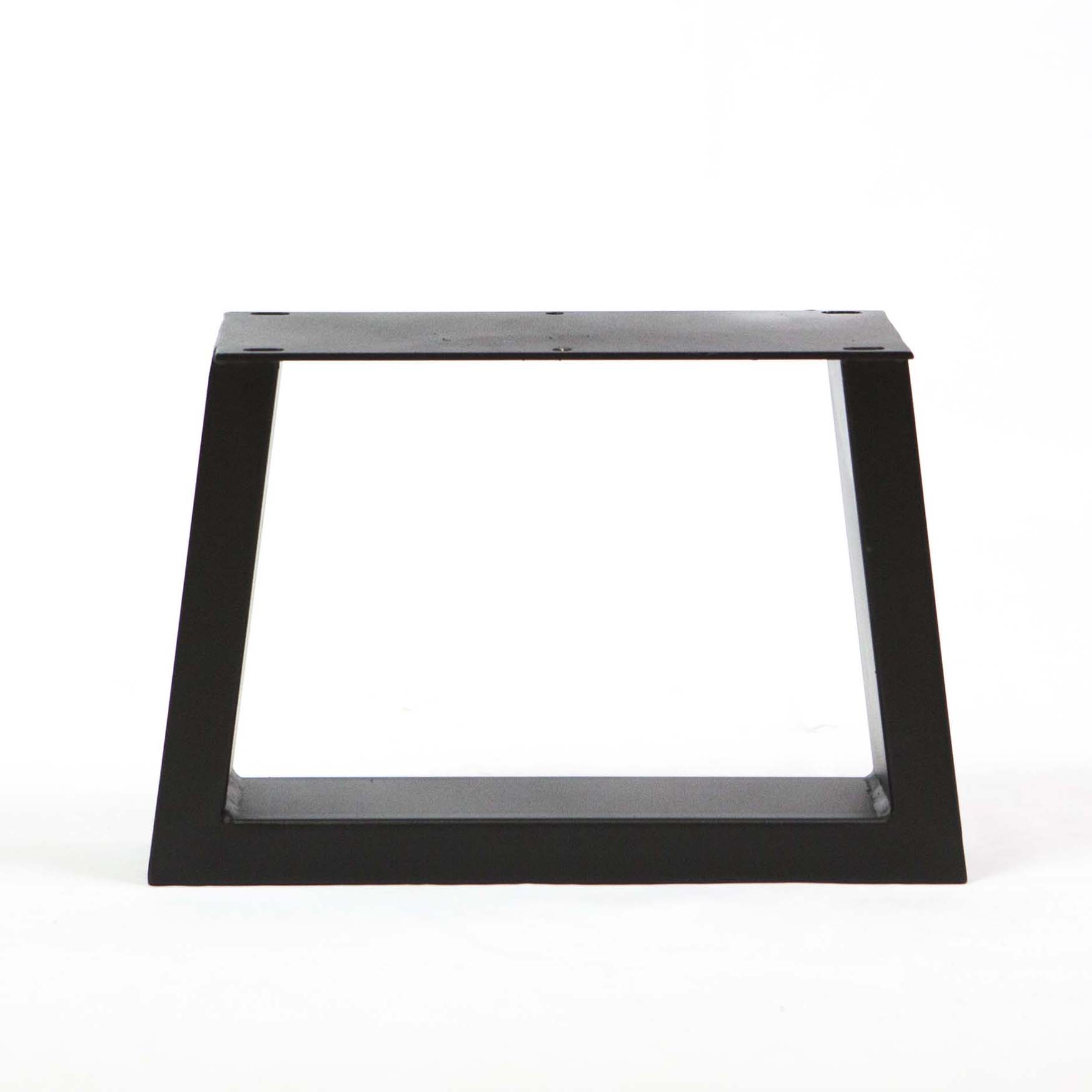 SS250 Trapezoid Short Table Legs, Black Powder Coated, 25.4cm x 20cm