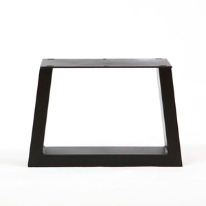 SS250 Trapezoid Short Table Legs, Black Powder Coated, 200mm x 250mm