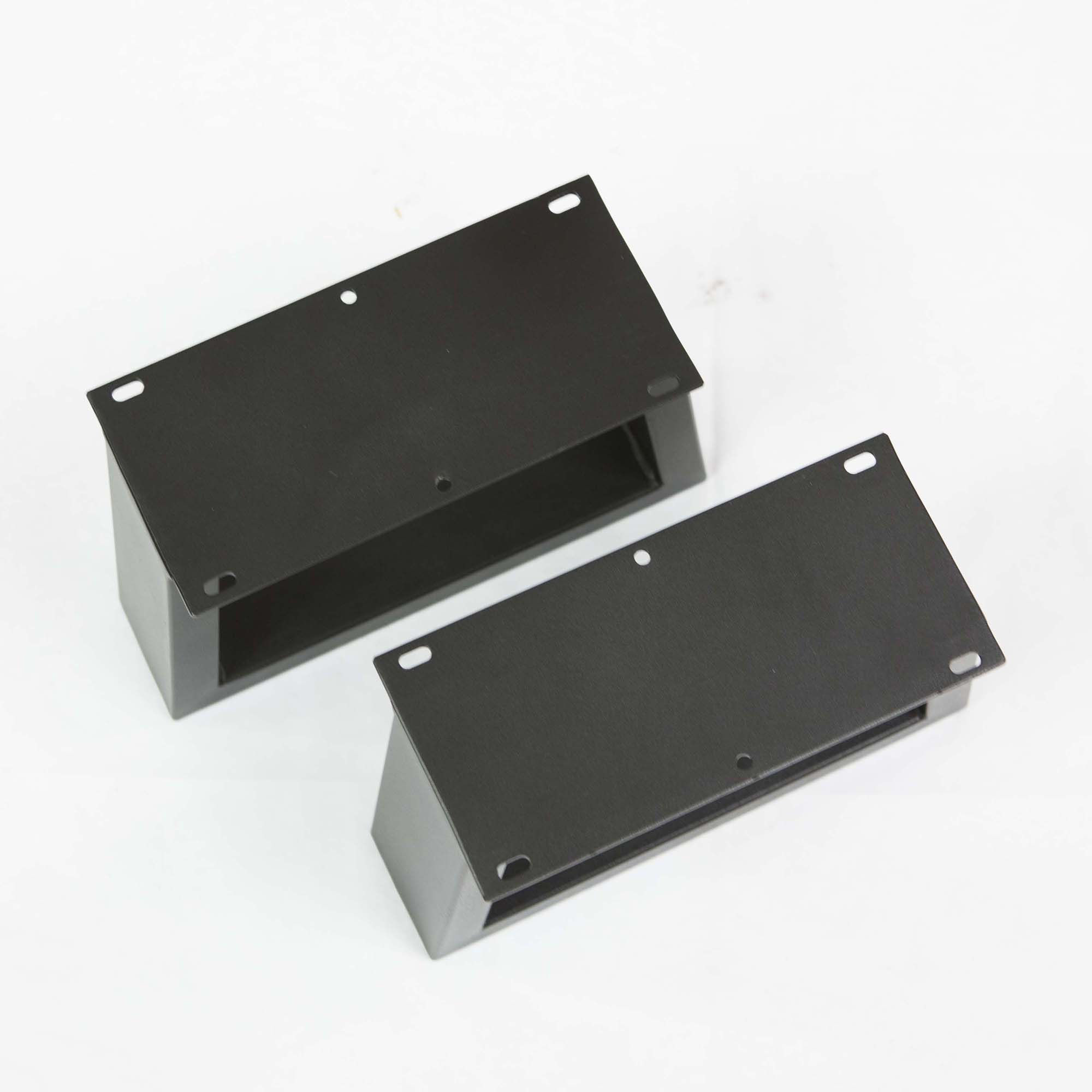 SS250 Trapezoid Short Table Legs, Black Powder Coated, 25.4cm x 20cm