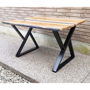 SS310 Z-shape Dining Table Legs, 1 Pair 71cm x 71cm