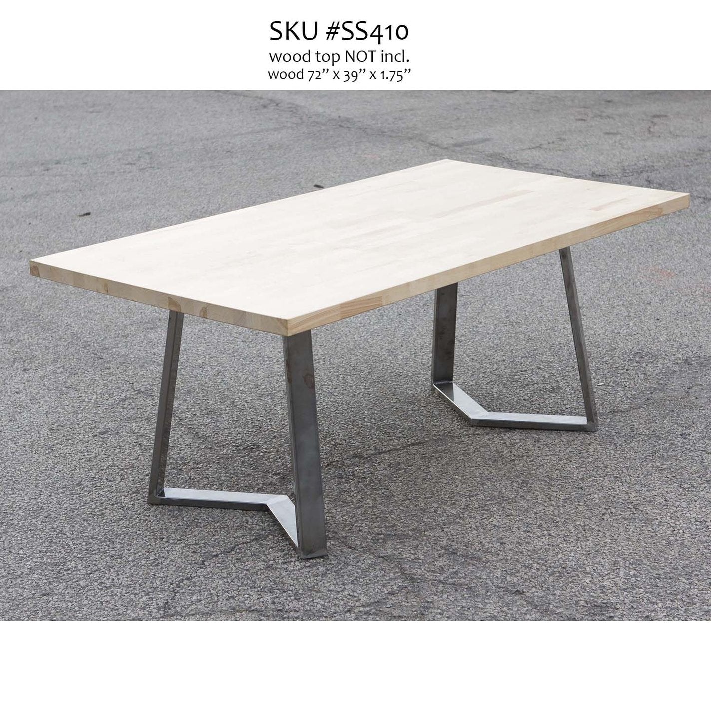 SS410 Cress Dining Table Legs, 1 Pair 71cm x 51cm