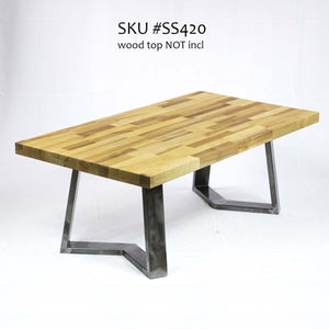 SS420 Cress Coffee Table Legs, 1 Pair 41cm x 38cm