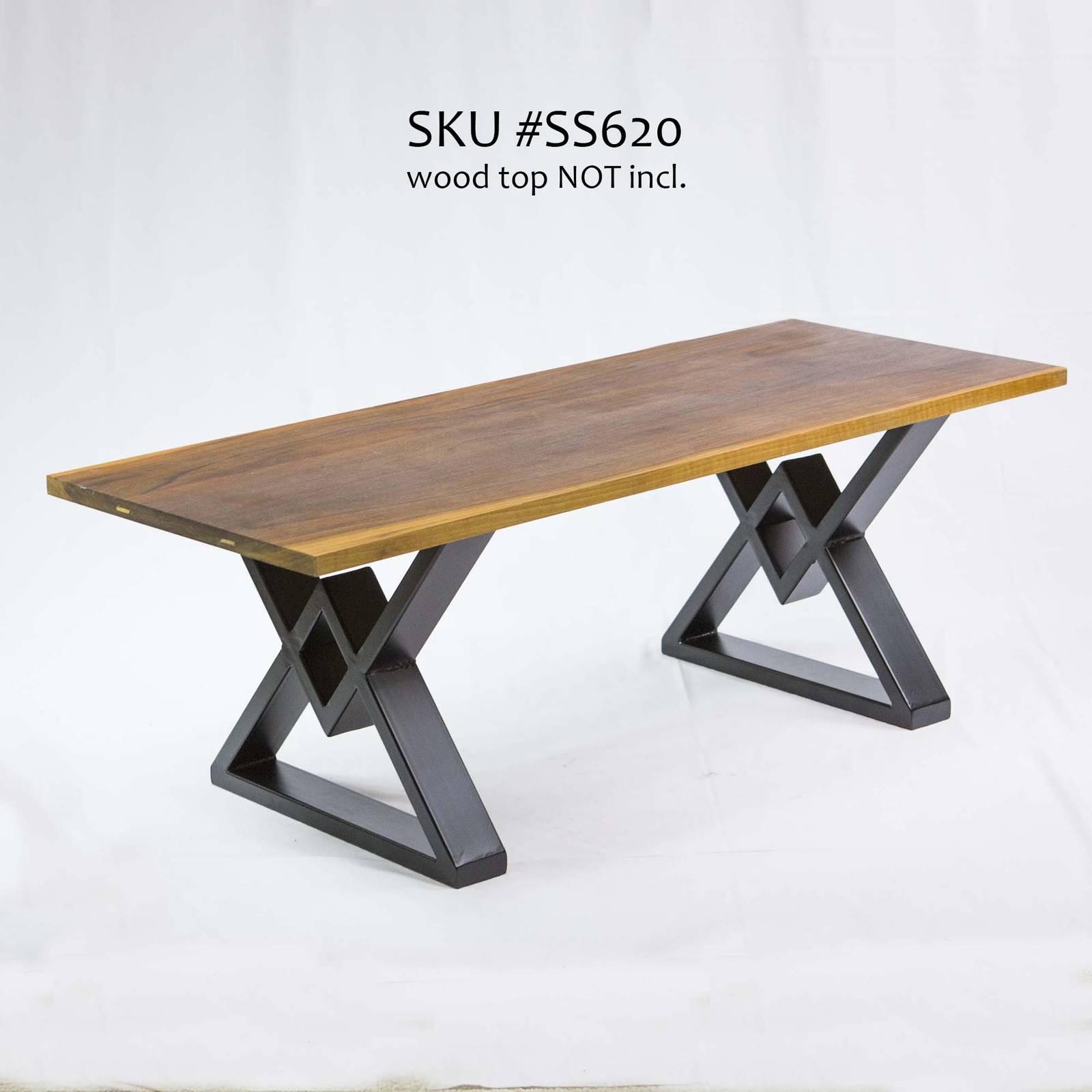 SS620 Diamond shape Coffee Table Legs 1 Pair 46cm X 41cm
