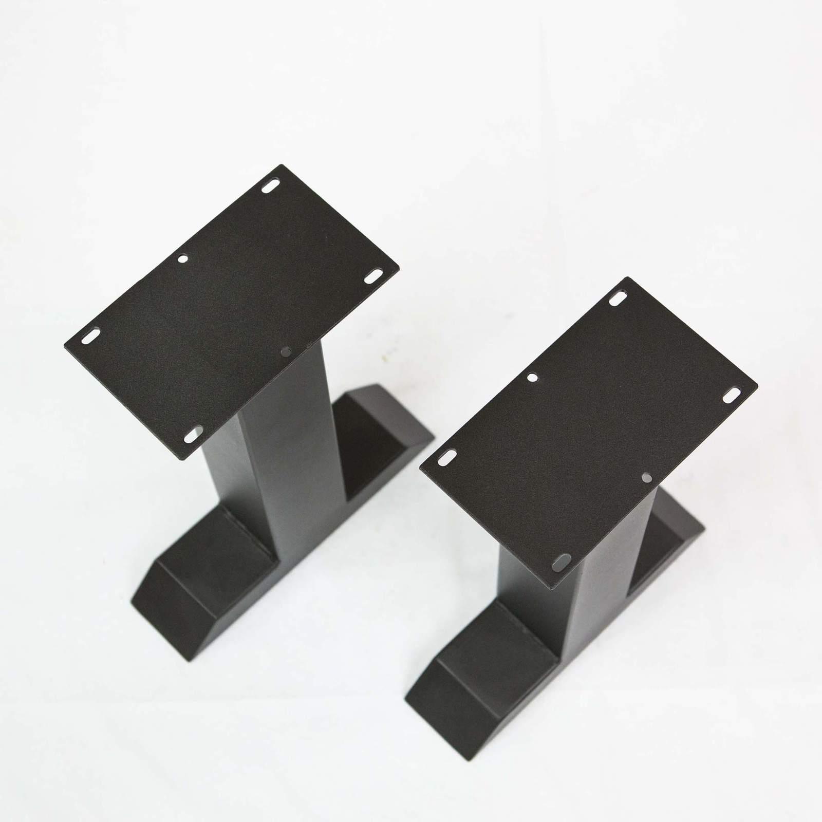 SS800 T-Shaped Bench legs, 1 Pair, Black Powder Coated, 41cm x 20cm