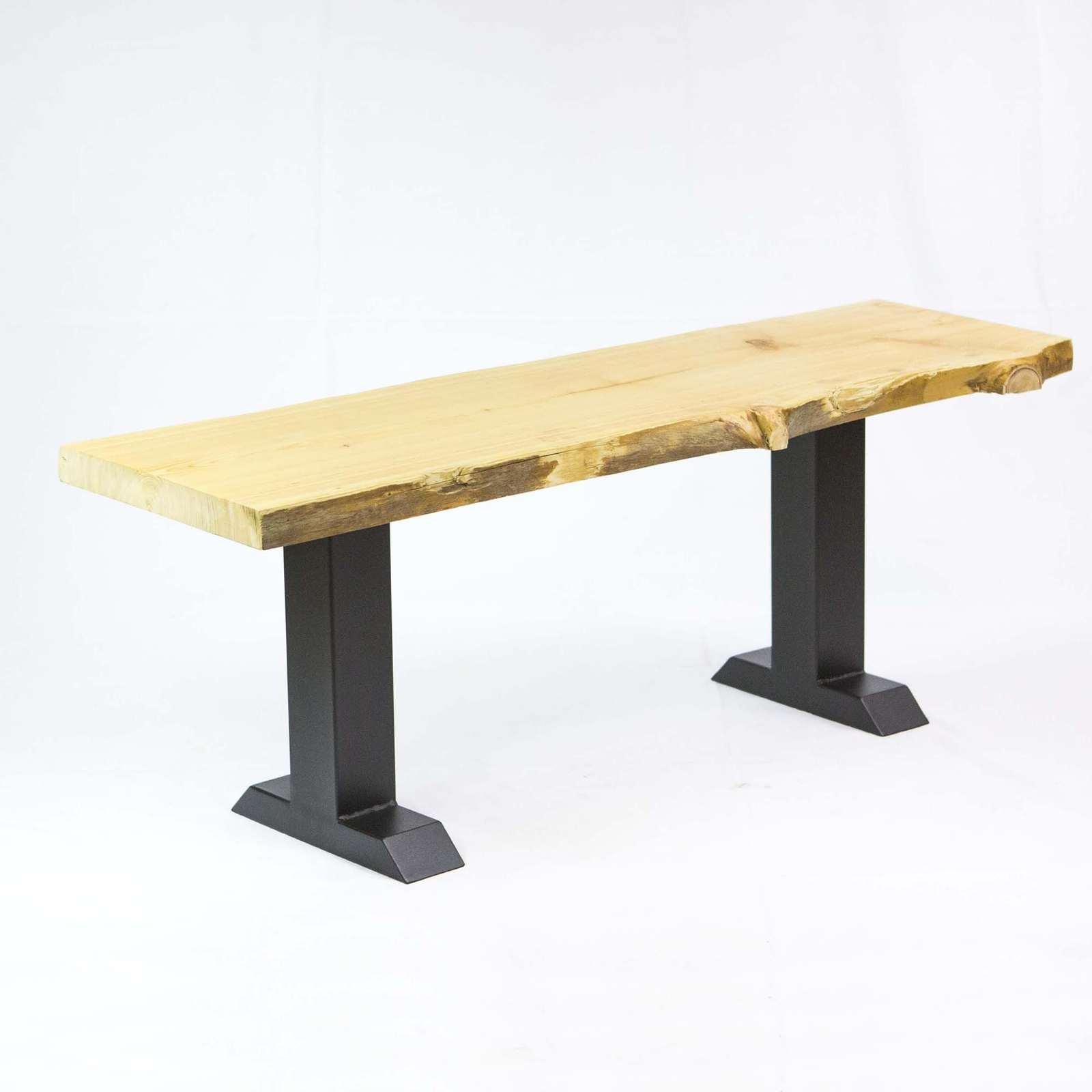 SS800 T-Shaped Bench legs, 1 Pair, Black Powder Coated, 41cm x 20cm