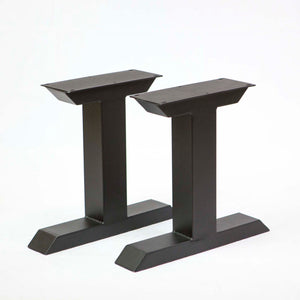 SS820 T-Shaped Coffee Table Legs, 1 Pair, Black Powder Coated, 46cm X 41cm