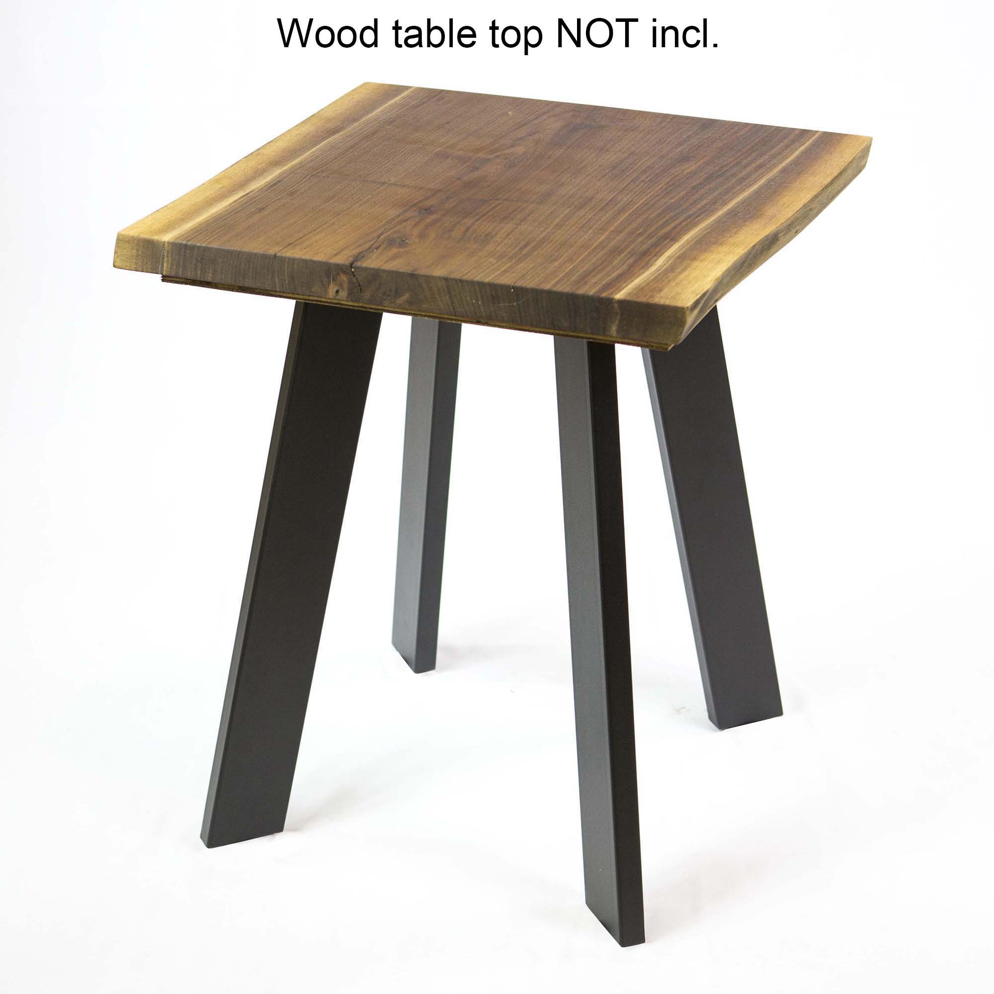 SS960 Angled End Table Legs 56cm H, Black Powder Coated, Set/4