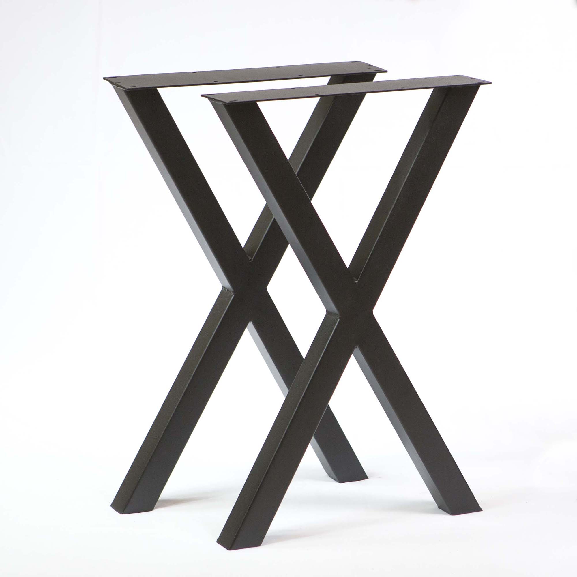 W5037BW Heavy duty Writing desk table X legs, 1 Pair 71cm tall 46cm wide