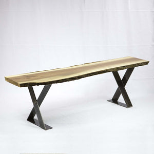 W5039E Flat Iron Bench X Legs (narrow coffee table), 1 Pair (Set of 2 legs)