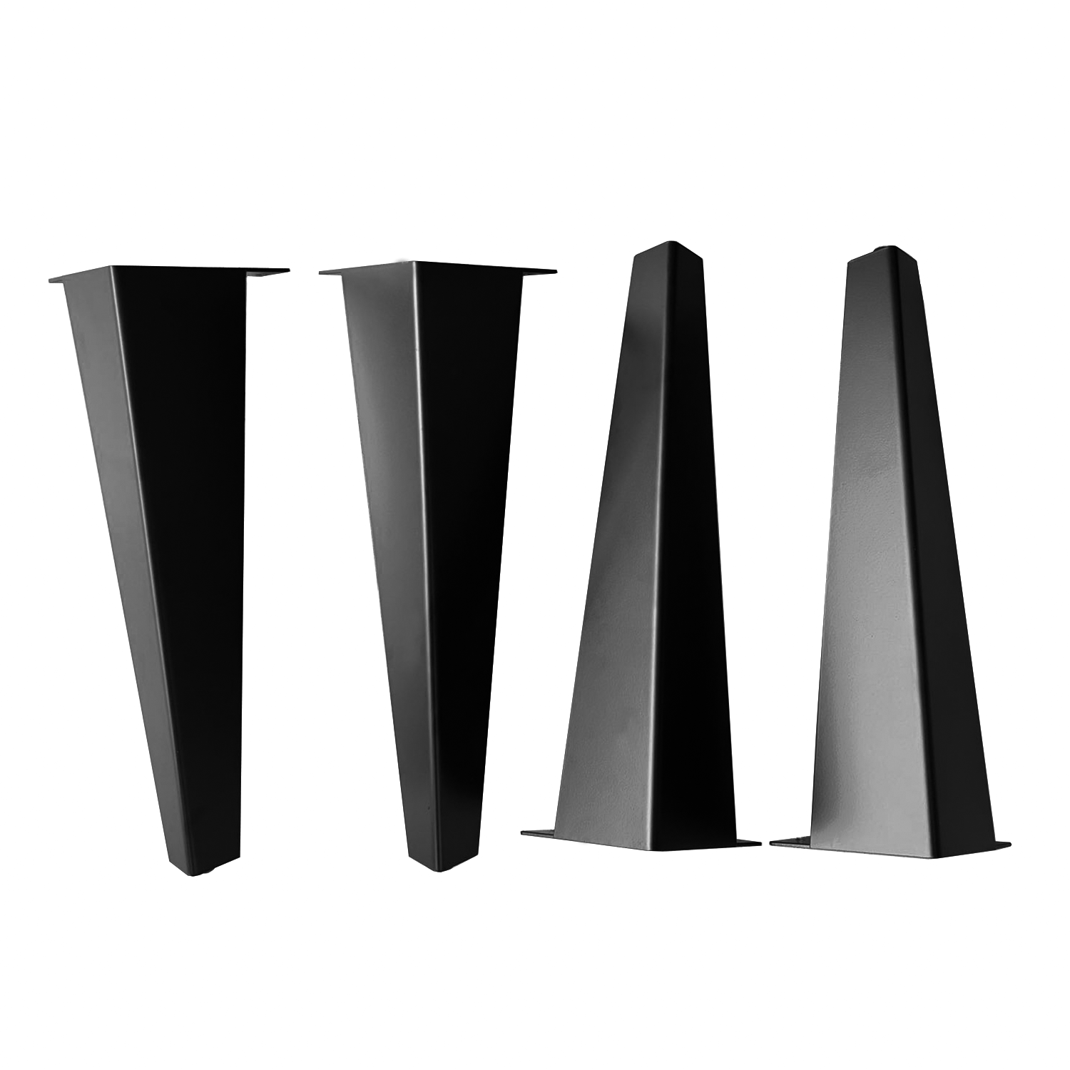 G800412-A-41cm Cone Coffee Table Legs, Black Powder Coated, Set/4