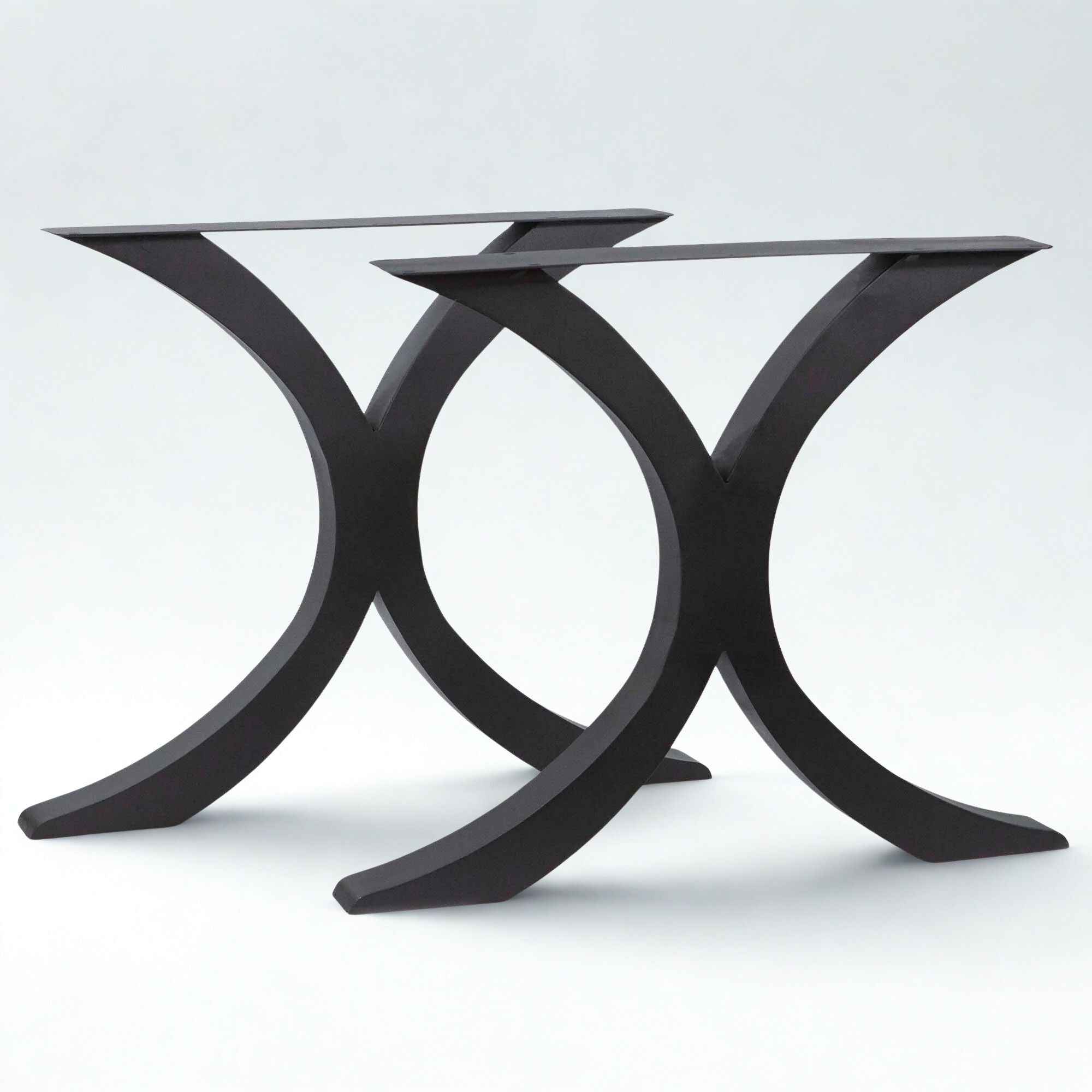 ST3013T - Extra Wide Flowy X-Shaped Dining Table Legs, 1 Pair