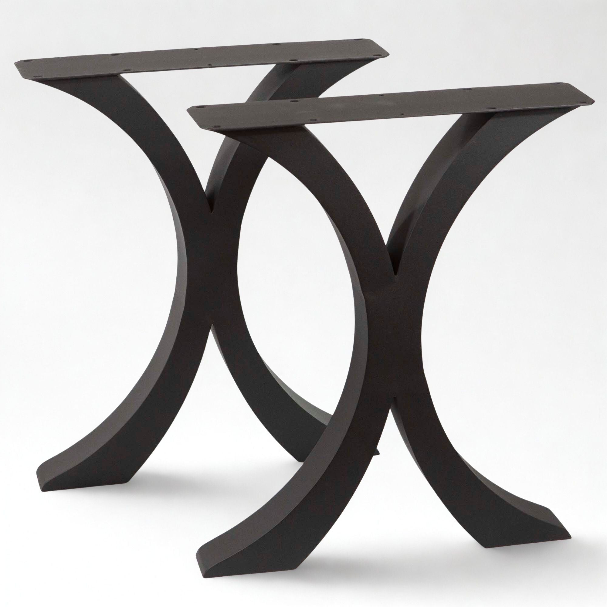 ST3013F - Flowy X-Shaped W23" Desk Table Legs, 1 Pair
