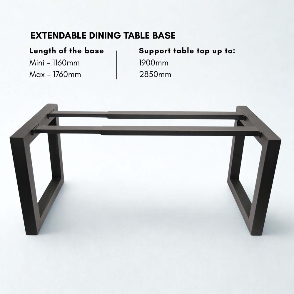 Extendable square dining table frame, SS005-Adj