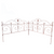 W3066 - Natural Rusted Bird Garden Fence - Set of 2