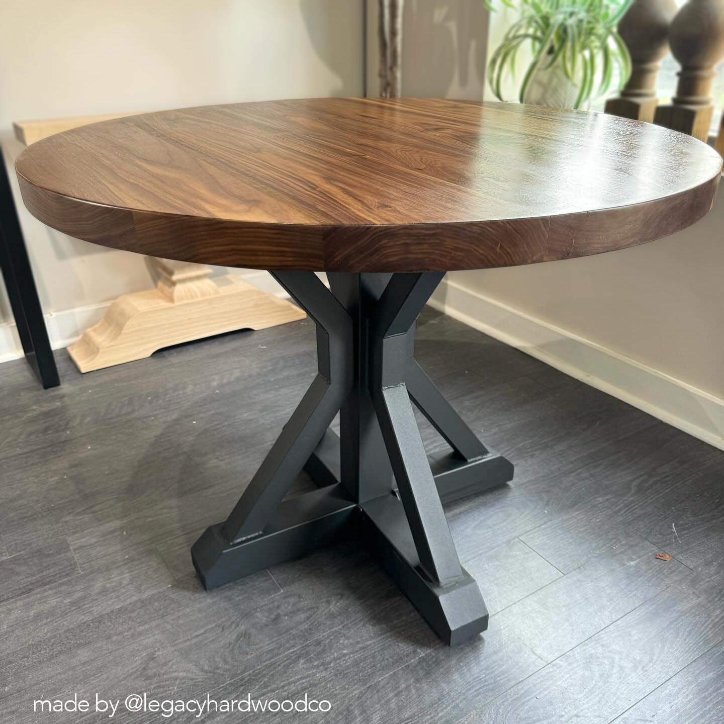 SS511 Round Dining Table Legs, 1 Set, Metal Trestle 710mm tall