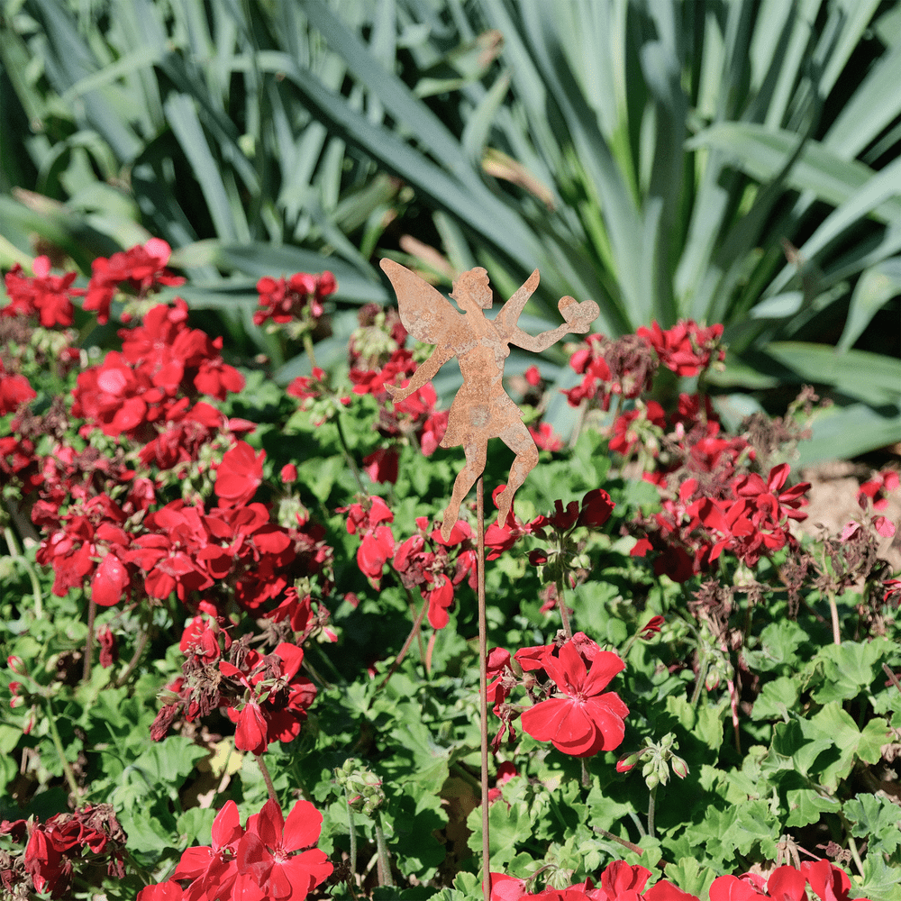 W4938 Angel Stake - rusted garden stakes
