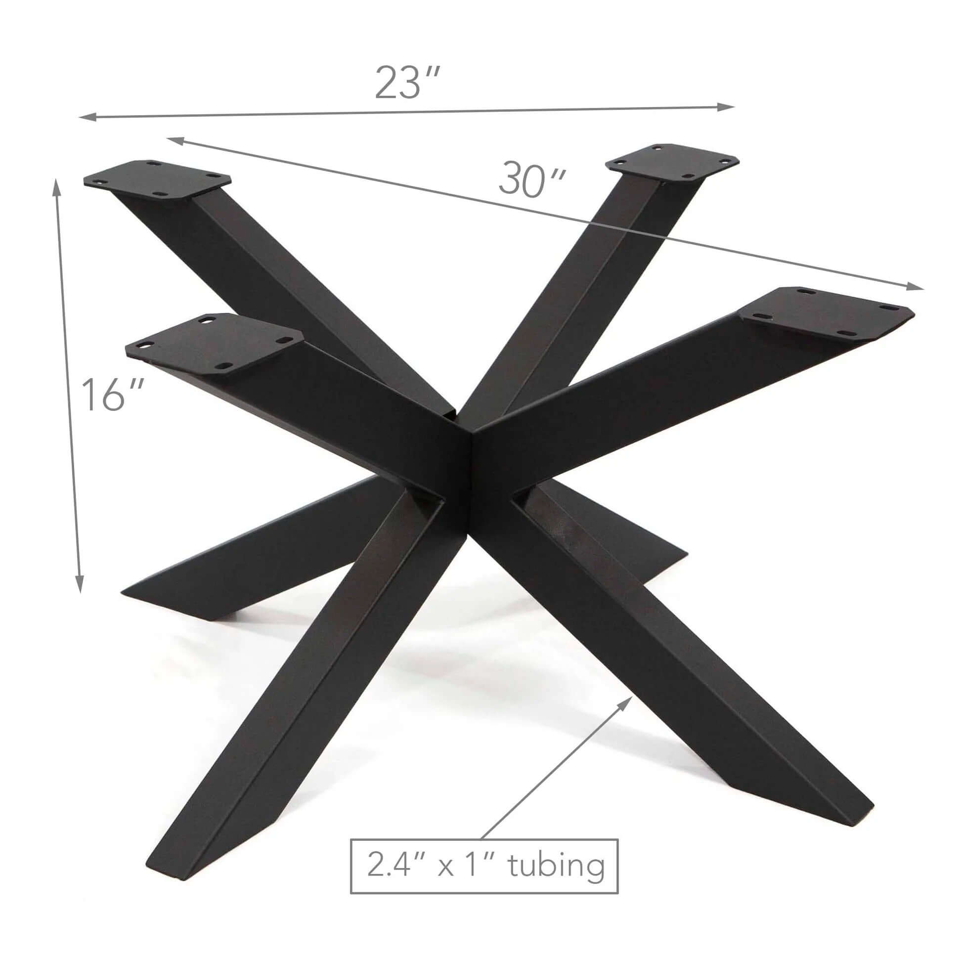 ST2625 H16" Extra Wide Starburst Round Coffee Table Base