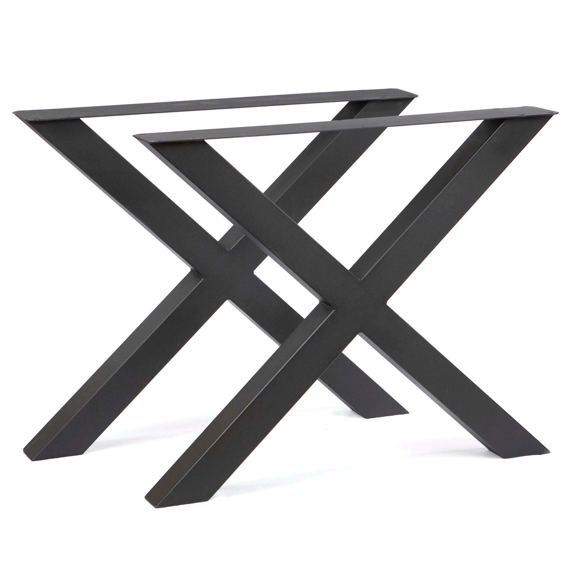 SS019 - Extra Wide X-Shaped Dining Table Legs, Made In 7.62 cm x 7.62cm Tubing 1 Pair