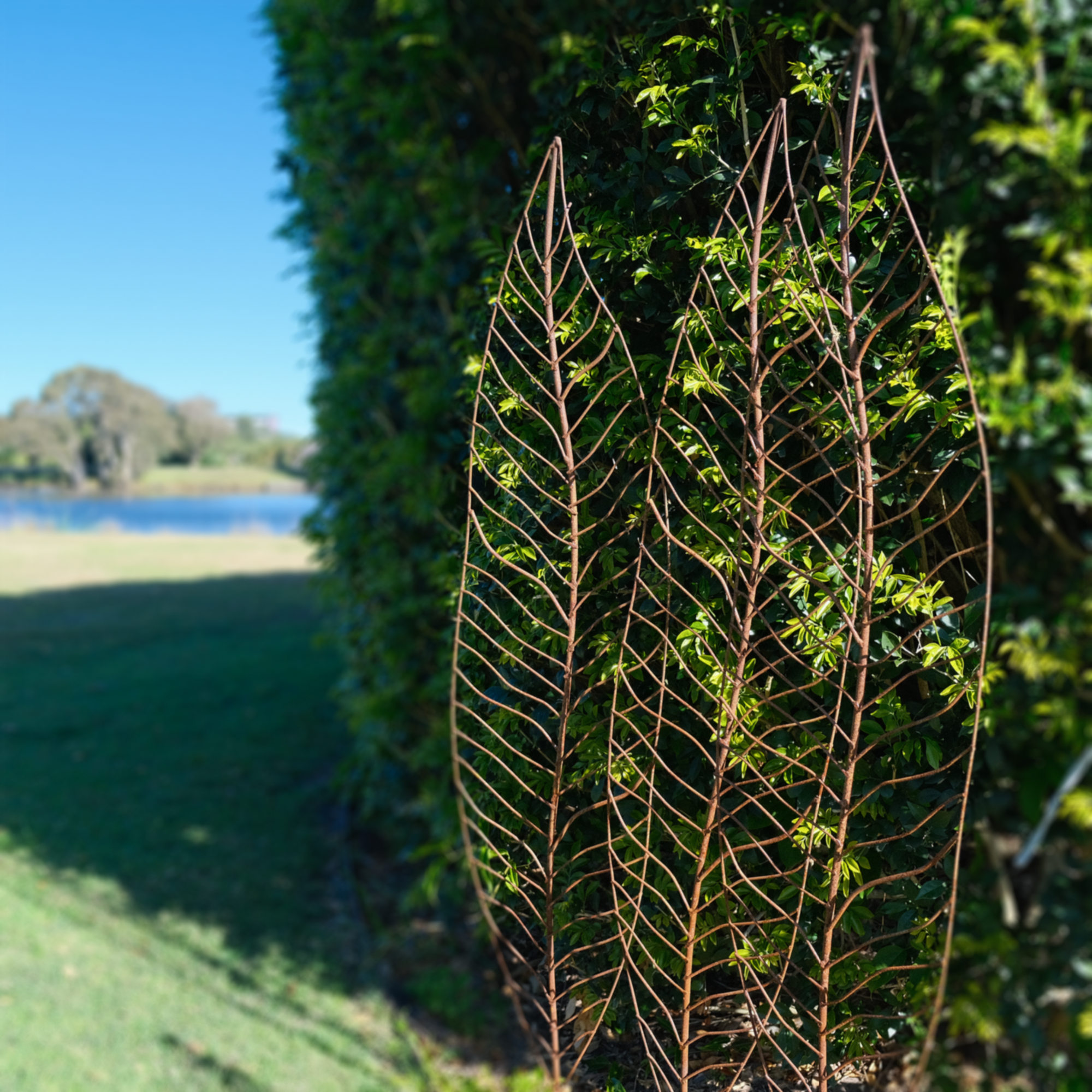 W4084 - Narrow Leaves - Natural Rusted - Pack of 3 leaves