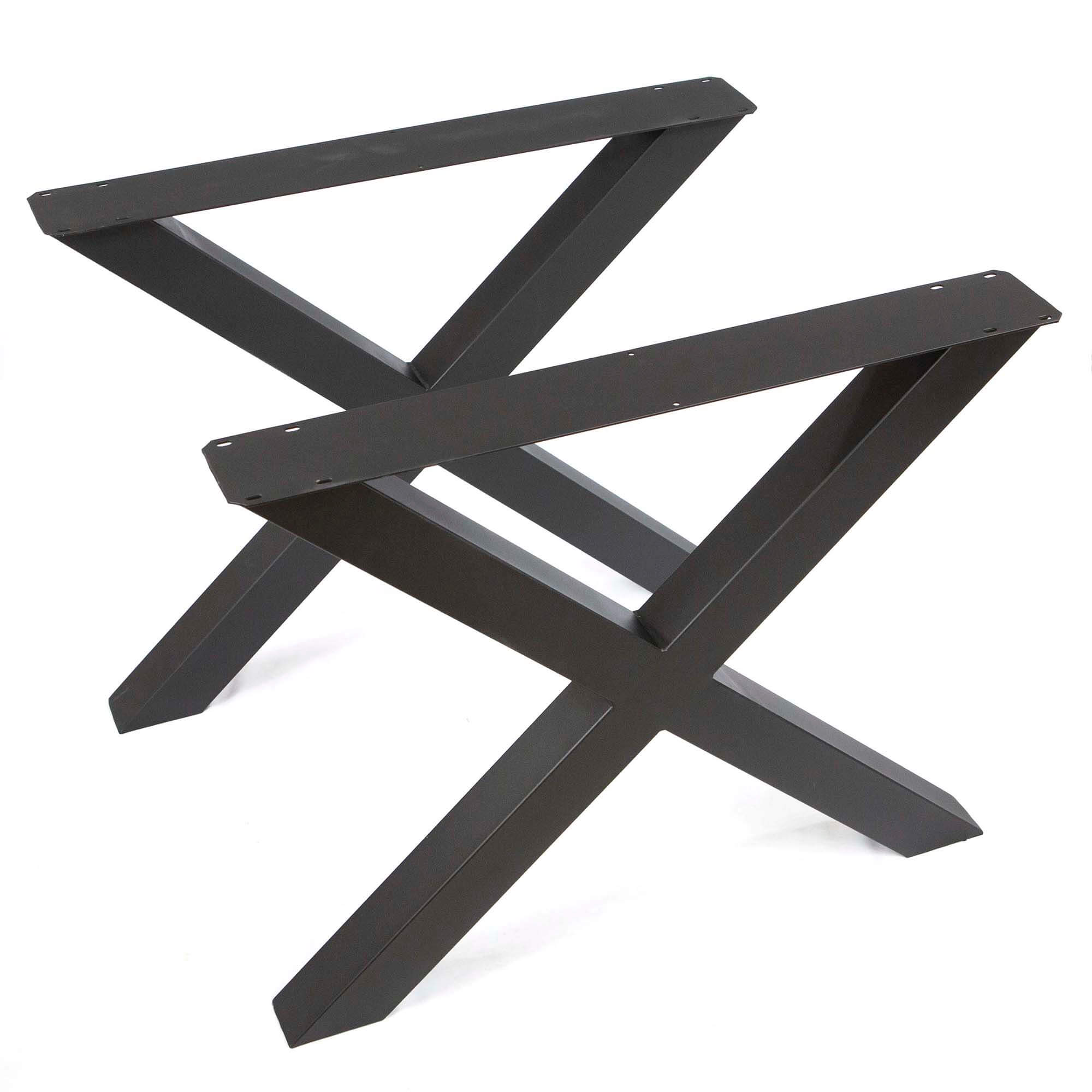 SS019 - Extra Wide X-Shaped Dining Table Legs, Made In 7.62 cm x 7.62cm Tubing 1 Pair