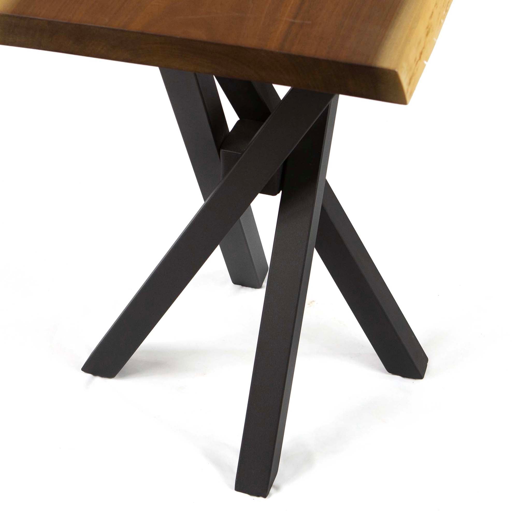Set of SS1760 straw-bundle-shaped end table legs with a natural woven texture, showcasing a modern rustic design.