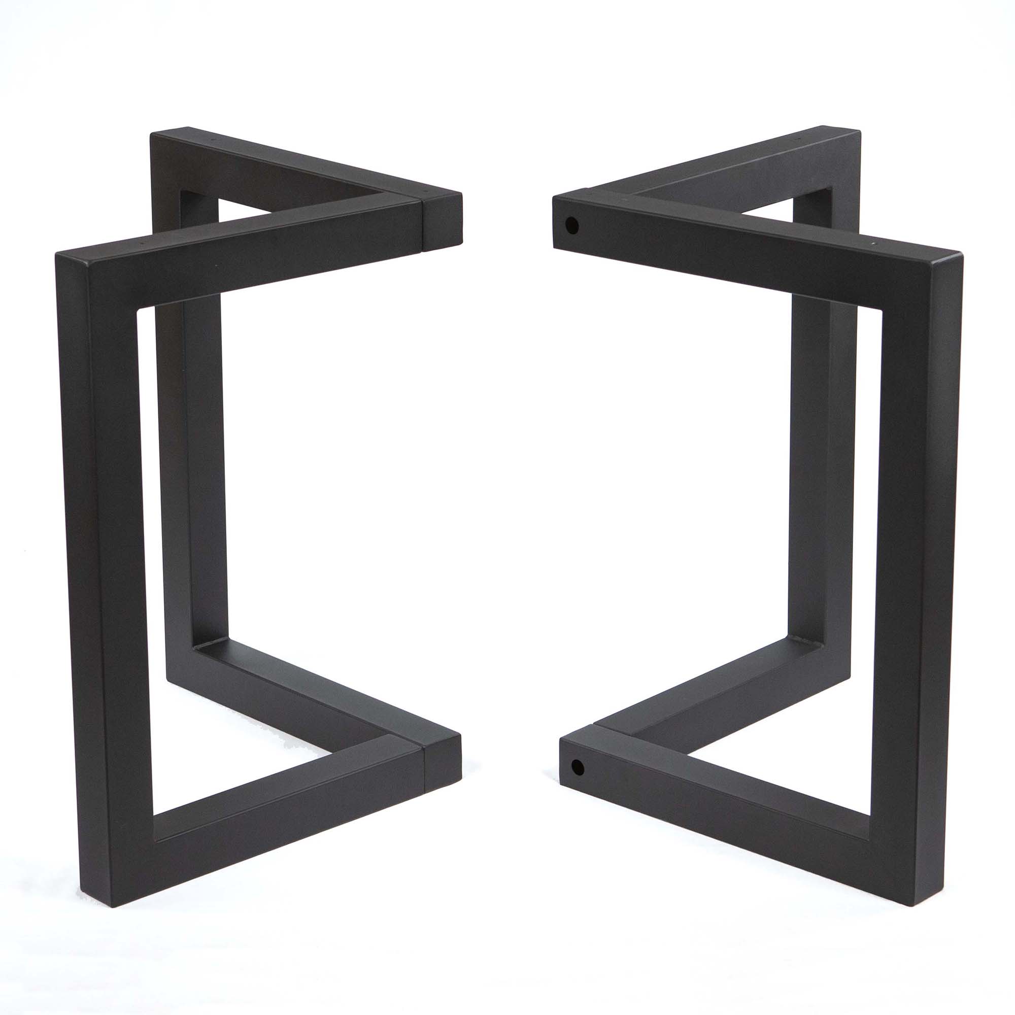 Set of two SS2310 Chevron Dining Table Legs in a minimalist living room, adding elegance to the dining space.