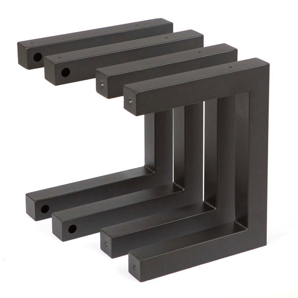 Side angle of SS2320 Chevron Coffee Table Legs, highlighting the sturdy metal construction and geometric pattern.
