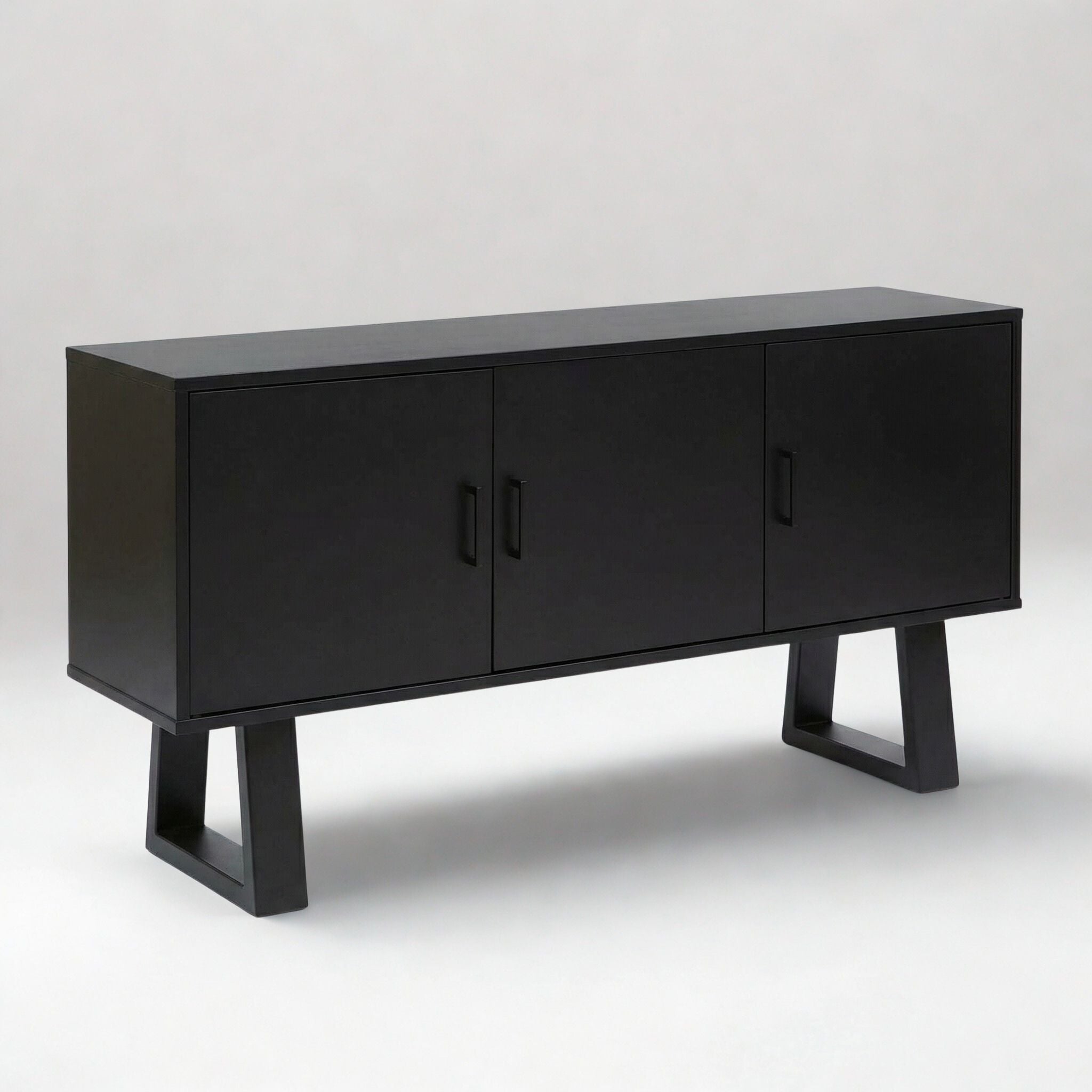 SS250 Trapezoid Short Table Legs, Black Powder Coated, 25.4cm x 20cm