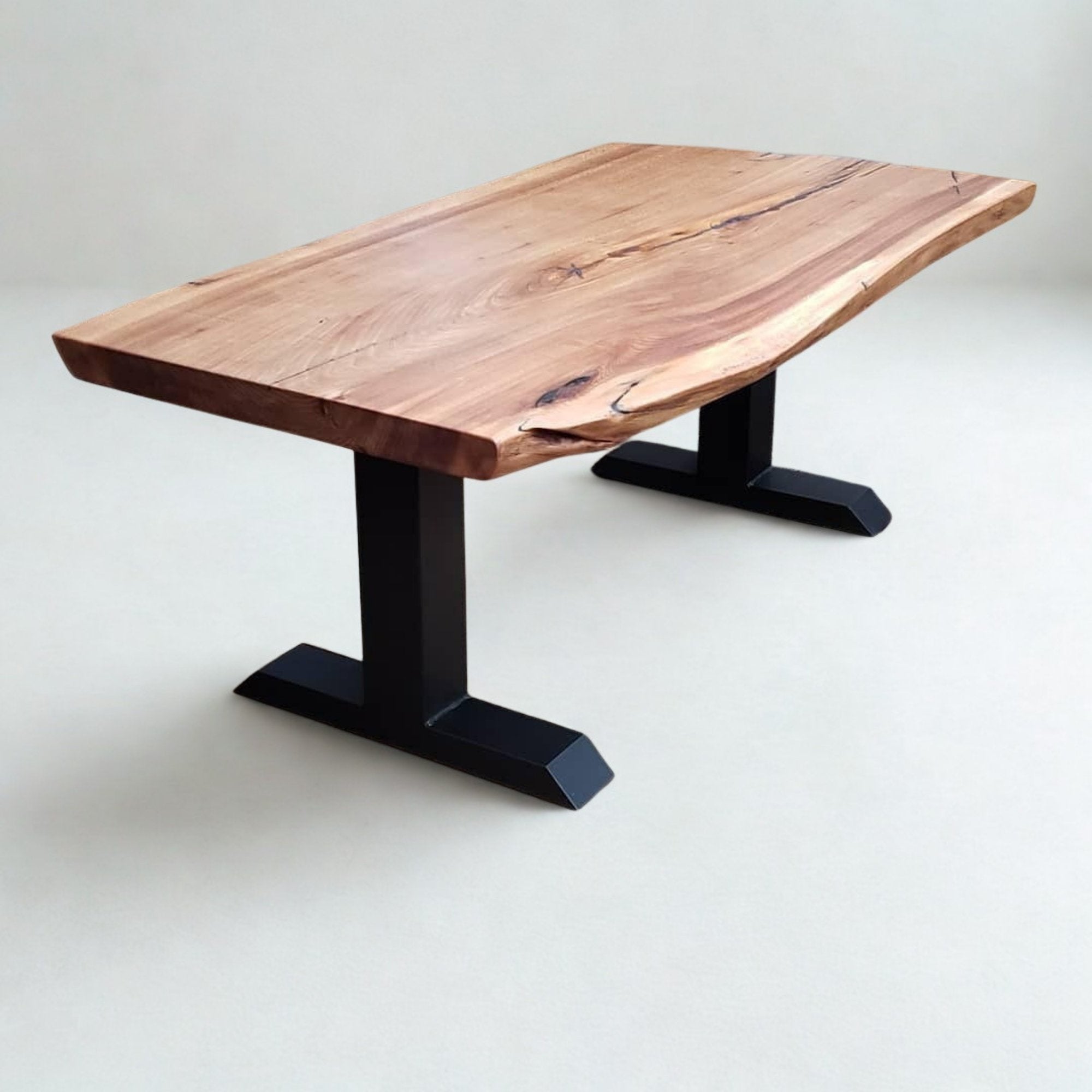 SS820 T-Shaped Coffee Table Legs, 1 Pair, Black Powder Coated, 46cm X 41cm