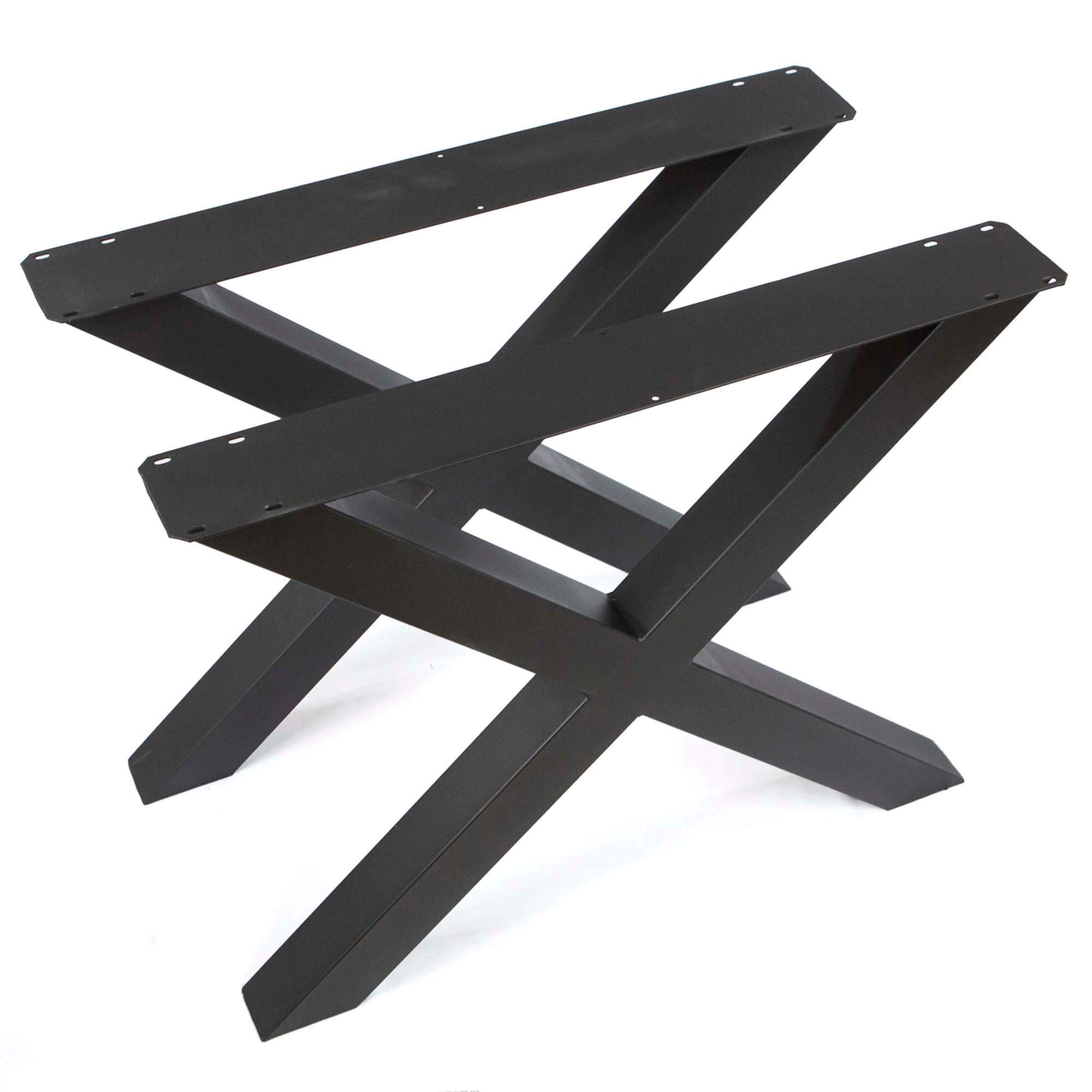 SS019 - Extra Wide X-Shaped Dining Table Legs, Made In 7.62 cm x 7.62cm Tubing 1 Pair