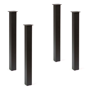 SS1070 Column Style Counter Height Legs 86cm H, Black Powder Coated, Set/4