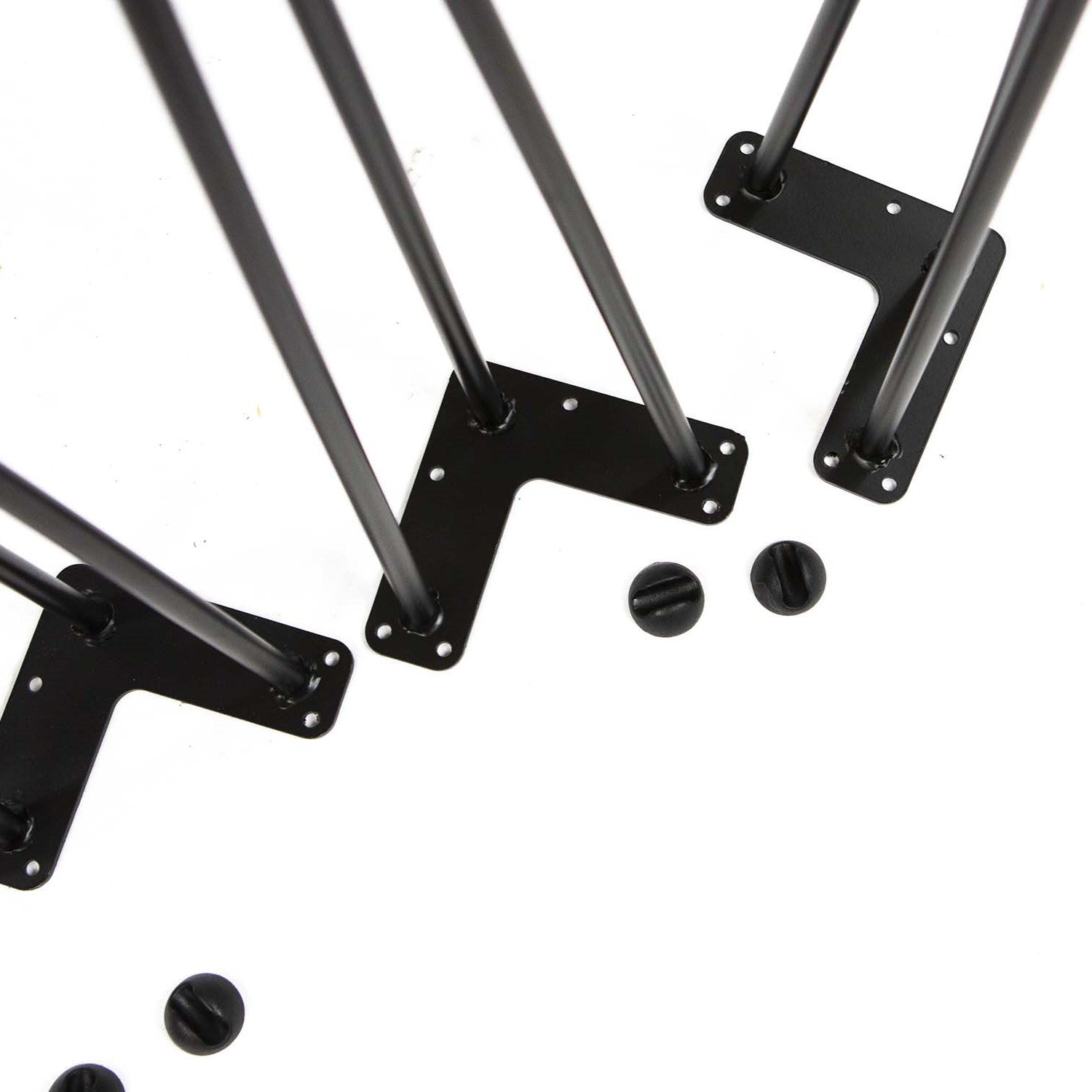W5032B Reinforced 3-rod Hairpin leg 55cm -Black powder coated