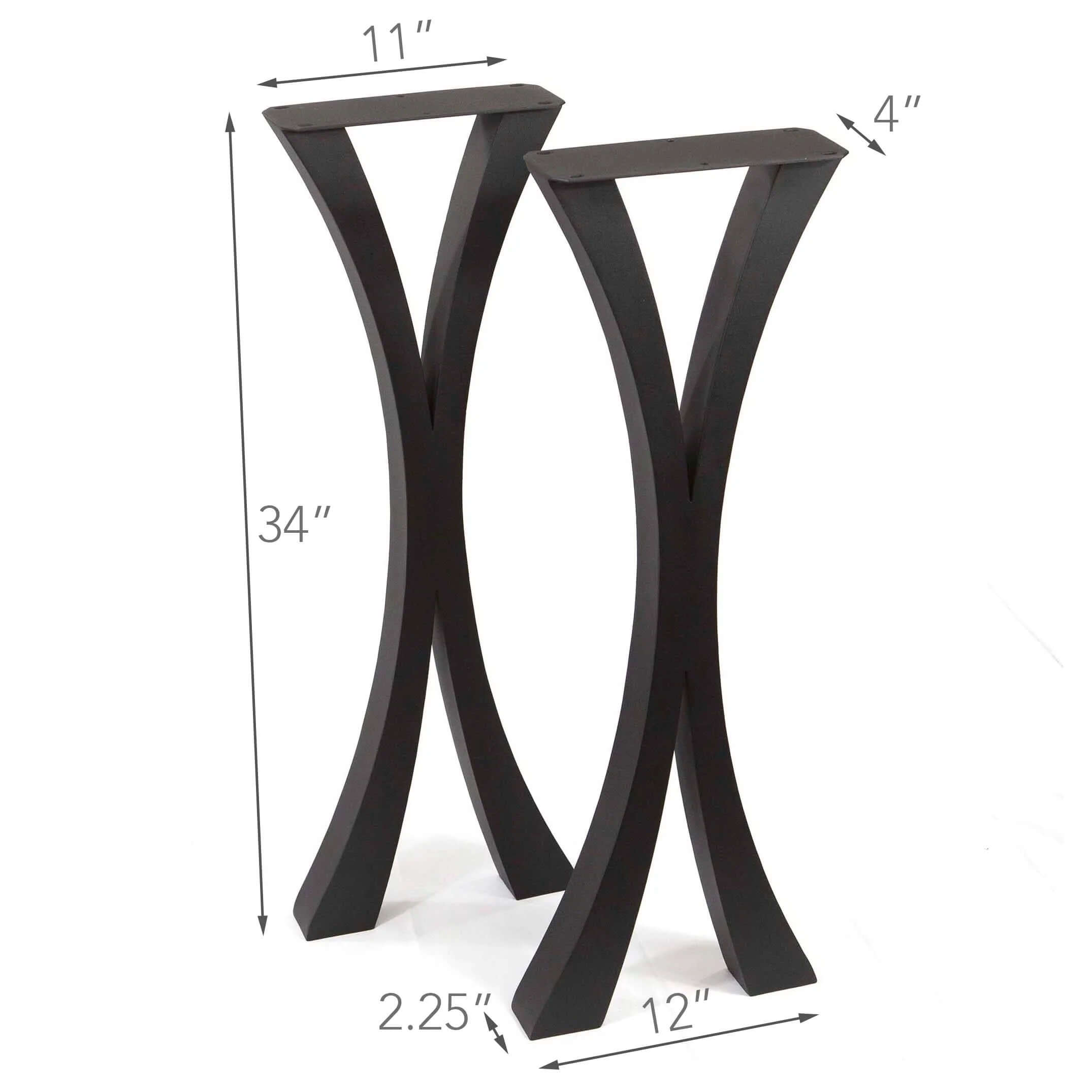 ST3013M, Flowy X-Shaped Sofa Table legs, 1 Pair