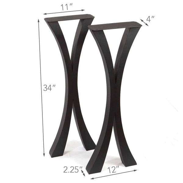 Flowy X-Shaped Sofa Table legs, 1 Pair, ST3013M